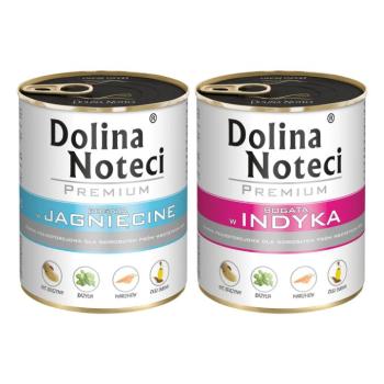12x800g Dolina Noteci Premium nedves kutyatáp vegyes próbacsomagban- Pulyka + bárány kép