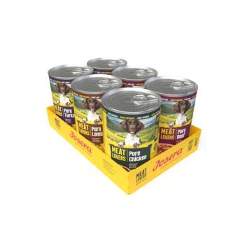 12x800g Josera Meatlovers Pure nedves kutyatáp Vegyes csomag 4 változattal új design kép