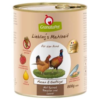 12x800g Liebling´s Mahlzeit nedves kutyatáp-Fácán & szárnyas, spenót, paradicsom & lenolaj kép
