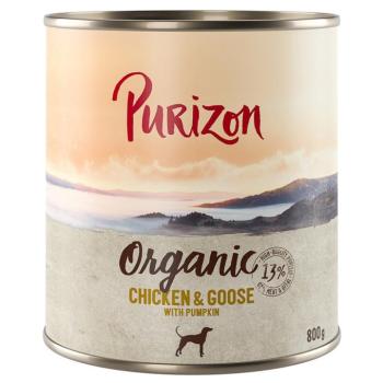 12x800g Purizon Organic Csirke, liba & tök nedves kutyatáp kép