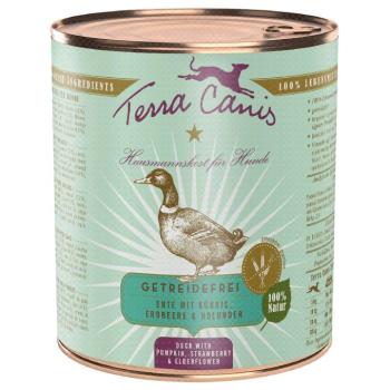 12x800g Terra Canis Gabonamentes Kacsa, tök, földieper & bodza nedves kutyatáp kép