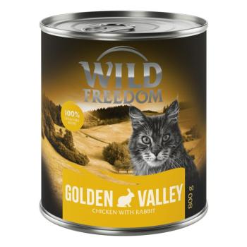 12x800g Wild Freedom Adult Golden Valley - nyúl & csirke gabonamentes nedves macskatáp kép