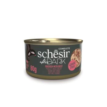 12x80g Schesir After Dark csirke & marhahús nedves macskaeledel kép