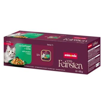 12x85g animonda vom Feinsten Senior szárnyas & kacsa szószban nedves macskatáp kép