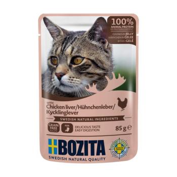 12x85g Bozita falatok aszpikban, tasakos nedves macskatáp- Csirkemáj kép
