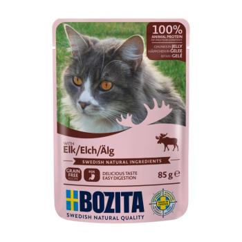 12x85g Bozita falatok aszpikban, tasakos nedves macskatáp- Jávorszarvas kép