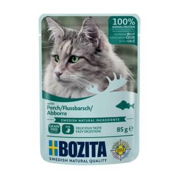 12x85g Bozita falatok aszpikban, tasakos nedves macskatáp- Sügér kép