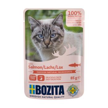 12x85g Bozita falatok szószban, tasakos nedves macskatáp- Lazac kép
