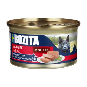 12x85g Bozita Mousse Postbiotikum Marha nedves macskatáp kép
