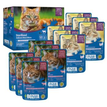 12x85g Bozita pulykafalatok aszpikban Sterilised nedves macskatáp Vegyes csomag kép