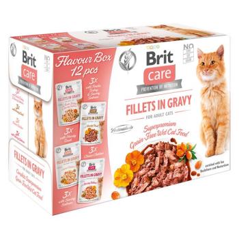12x85g Brit Care Cat filék szószban nedves macskatáp vegyes csomagban kép