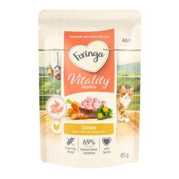 12x85g Feringa Vitality Sensitive csirke nedves macskaeledel kép