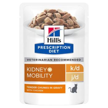 12x85g Hill's PD Feline k/d+Mobility csirke nedves macskatáp kép