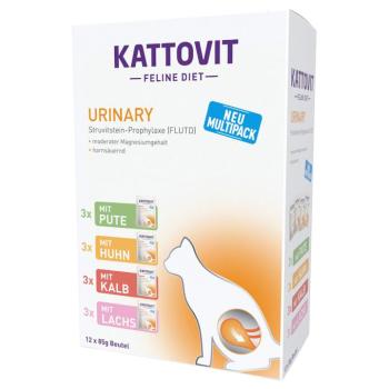 12x85g Kattovit Urinary tasakos nedves macskatáp-Mix (4 változattal) kép