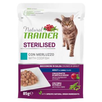 12x85g Natural Trainer Adult Sterilised macska nedvestáp - Tőkehal kép