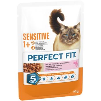 12x85g Perfect Fit Sensitive Lazac nedves macskatáp kép