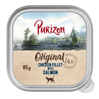 12x85g Purizon Original nedves macskatáp - Csirkefilé lazaccal kép