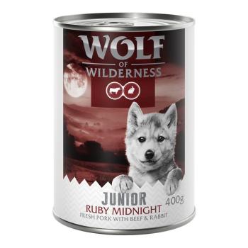12xx400g Wolf of Wilderness "RED Meat" nedves kutyatáp - Ruby Midnight kép