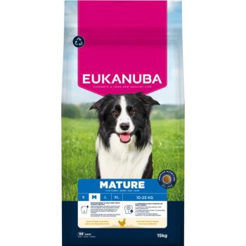 15kg Eukanuba Premium Nutrition Mature Medium Breed csirke száraz kutyatáp kép