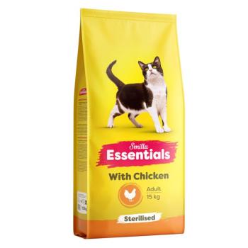 15kg Smilla Essentials Adult Sterilised csirke száraz macskatáp kép