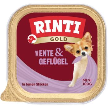 16x100g RINTI Gold Mini nedves kutyatáp - Kacsa & szárnyas kép
