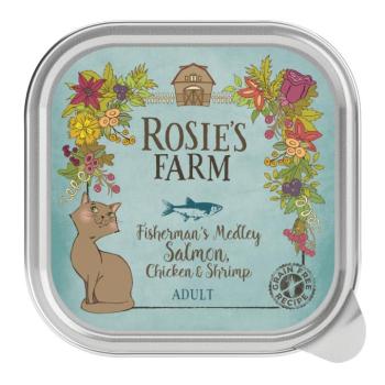 16x100g Rosie's Farm Adult nedves macskatáp- Lazac, csirke & garnéla kép