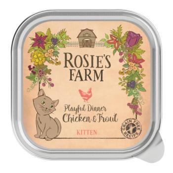 16x100g Rosie's Farm Kitten nedves kölyökmacskatáp- Kitten: csirke & pisztráng kép