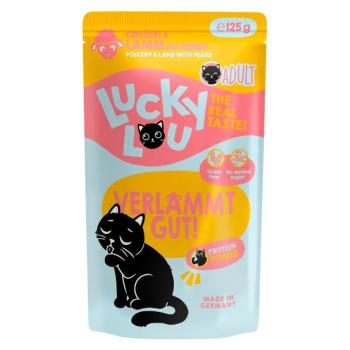 16x125g Lucky Lou Adult Szárnyas & bárány nedves macskatáp kép
