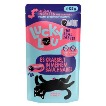 16x125g Lucky Lou Adult Szárnyas & rovar nedves macskatáp kép