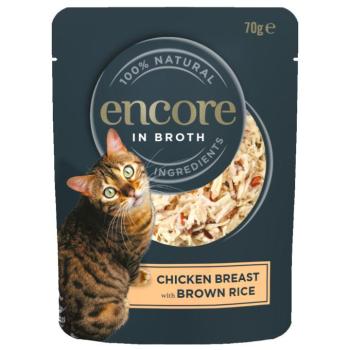 16x70g Encore Csirke & barna rizs tasakos nedves macskatáp kép