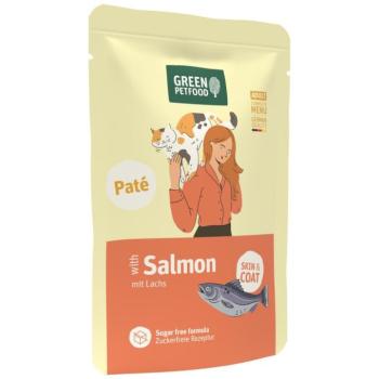 16x85 g Kacsa Green Petfood Paté Lazac -Skin & Coat nedves macskatáp kép