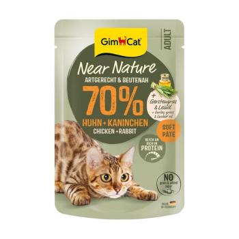 16x85g GimCat Near Nature csirke & nyúl nedves macskatáp kép