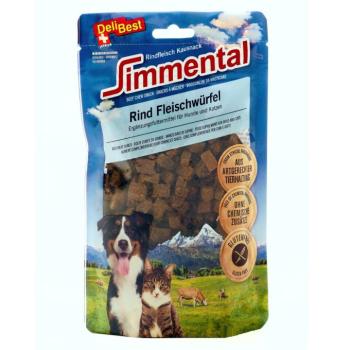 180g DeliBest szimentáli marhahús-kockák kutyasnack kép