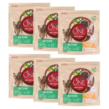18kg (12x1,5kg)PURINA ONE Mini Active csirke & rizs száraz kutyatáp kép