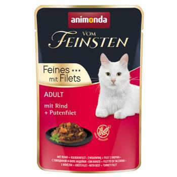 18x85g animonda Vom Feinsten Adult Marha & pulykafilé nedves macskatáp kép