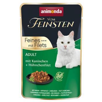 18x85g animonda Vom Feinsten Adult Nyúl & csirkefilé nedves macskatáp kép