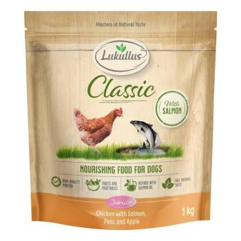 1kg Lukullus Classic Junior csirke & lazac száraz kutyatáp új receptúrával kép