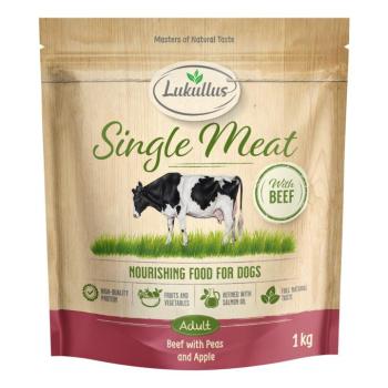 1kg Lukullus Single Meat marha száraz kutyatáp új receptúrával kép