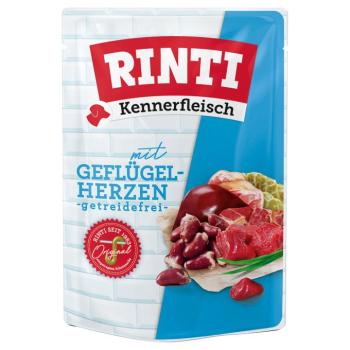20x400g RINTI Kennerfleisch tasakos baromfiszív nedves kutyaeledel kép
