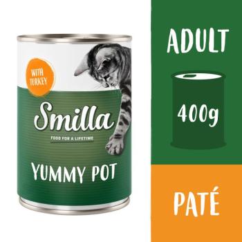 20x400g Smilla Yummy Pot nedves macskatáp- Pulyka kép