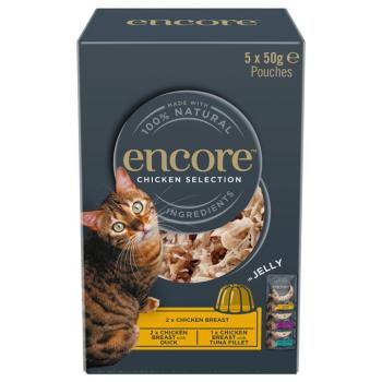 20x50g Encore Cat 2. csirkeválogatás aszpikban tasakos mix nedves macskatáp kép