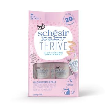 20x8g Schesir Baby Thrive csirke & csirkemáj étrend-kiegészítő eledel kölyökmacskának kép