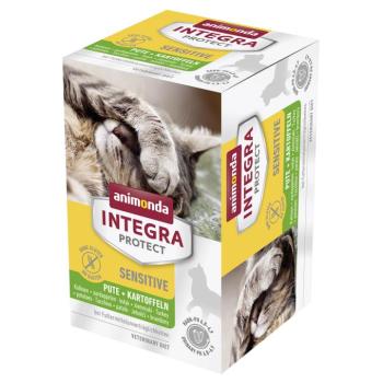 24x100g animonda Integra Protect Adult Sensitive tálcás nedves macskatáp-Pulyka & burgonya kép