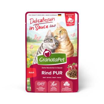 24x100g GranataPet Delicatessen szószban Marha pur nedves macskatáp kép
