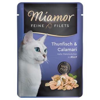 24x100g Miamor Feine Filets aszpikban nedves macskatáp - Tonhal & tintahal kép