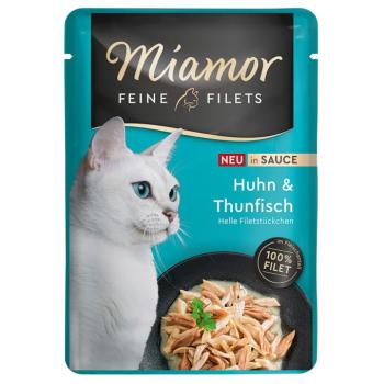 24x100g Miamor finom csirke- & tonhalfilék szószban nedves macskatáp kép