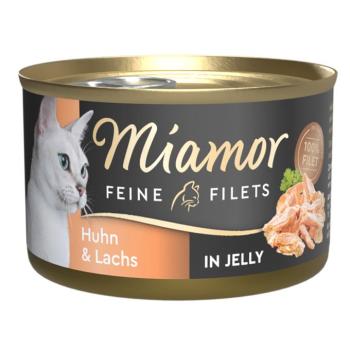 24x100g Miamor finom filék Csirke & lazac aszpikban nedves macskatáp kép