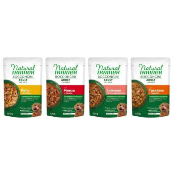 24x100g Natural Trainer Bocconcini Adult Small & Toy falatkák szószban nedves kutyatáp - Vegyes csomag kép