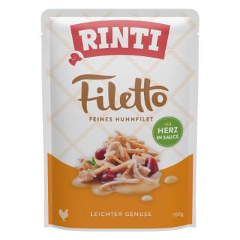 24x100g Rinti Filetto in Sauce nedves kutyatáp - Csirke & szív kép