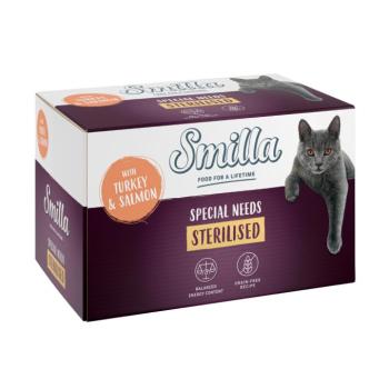 24x100g Smilla Sterilised Pulyka & lazac nedves macskatáp kép